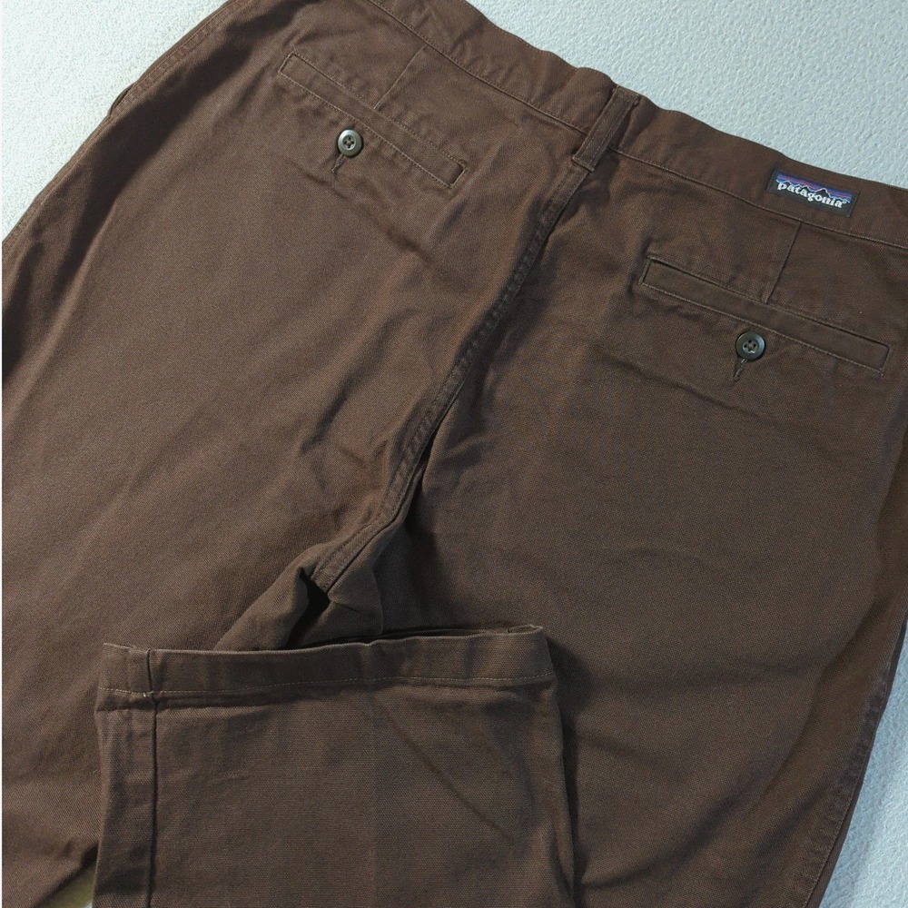Patagonia Duck Pants Mens 35 (Fits 36x30) Brown Organic Cotton Straight Leg 2007